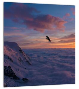 Obraz při západu slunce, Mt. Blanc (30x30 cm)
