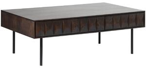 Tmavě hnědý dubový konferenční stolek Unique Furniture Latina 117 x 71 cm