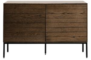 Tmavě hnědá dubová komoda Unique Furniture Modica 120 x 45 cm