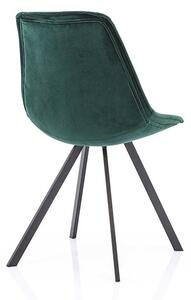 Minimalistická židle Belle - Tmavě zeleno-šedá