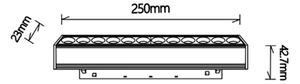 Mantra 8992 Magneto 48V, černý lineární modul LED 12W 2700K 50°, TRIAC, délka 25cm