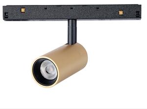 Mantra 8990 Magneto 48V, černozlatý spot LED 7W 2700K 38°, TRIAC, průměr 4,3cm