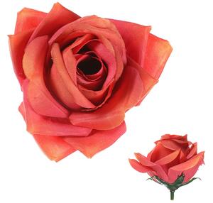 Autronic Růže, barva oranžová Květina umělá vazbová Cena za balení 12 kusů KUM3312-TER