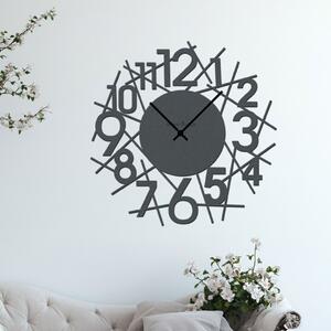 Nástěnné hodiny NUMERO Zvolte barvu dekoru: Antracitová | Velikost hodin: 35x35 | Barva ručiček: Černé