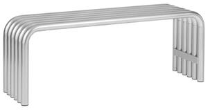 Noo.ma Stříbrná kovová zahradní lavice Nokk 114 cm