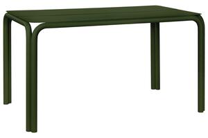 Noo.ma Zelený kovový zahradní stůl Nokk 135 x 84 cm