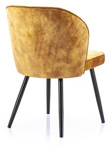 Sametová židle Rachel - Oranžová