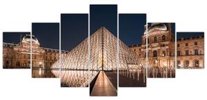 Obraz - Louvre v noci (210x100 cm)