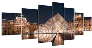 Obraz - Louvre v noci (210x100 cm)