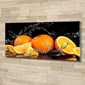 Fotoobraz na skle Pomeranče a voda osh-89166041