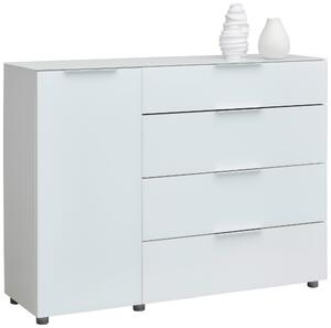 ŠIROKÁ KOMODA, vysoce lesklá bílá, 135,6/99,2/40 cm Voleo - Široké komody