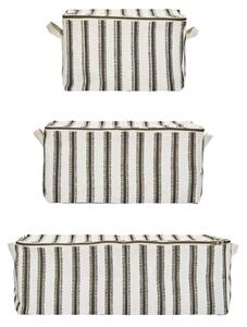 Úložný textilní box Vibes Light Brown – set 3 ks