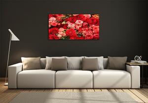Foto obraz sklo tvrzené Červené květiny osh-89362554