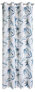 Dekorační vzorovaná záclona s kroužky AGATA II. bílá/modrá 140x250 cm (cena za 1 kus) MyBestHome