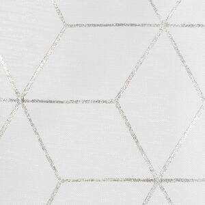 Dekorační vzorovaná záclona s kroužky BARRETE bílá/stříbrná 140x250 cm (cena za 1 kus) MyBestHome