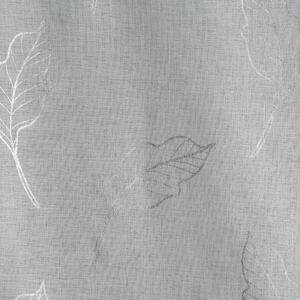Dekorační vzorovaná záclona s kroužky SISINKA bílá/stříbrná 140x250 cm (cena za 1 kus) MyBestHome