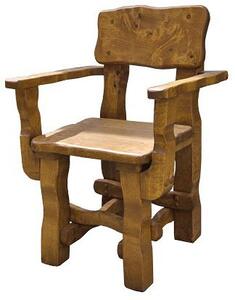 Drewmax MO098 - Zahradní židle z masivního olšového dřeva, lakovaná 61x56x86cm - Olše