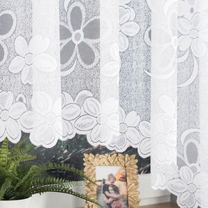 Bílá žakárová záclona RENATA 400x175 cm