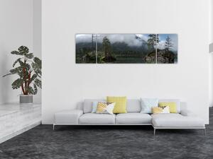 Obraz stromů v jezeře (170x50 cm)