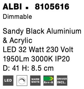Stropní svítidlo LED se stmíváním Albi 41 černé