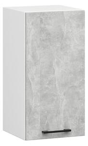 Závěsná kuchyňská skříňka OLIVIA – 30x58cm | Bílá / Beton