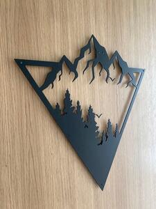 Nástěnný kovový obraz Hory Triangular