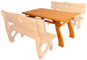 Drewmax MO241 stůl - Zahradní stůl z masivního smrkového dřeva 150x80x72cm - Dub