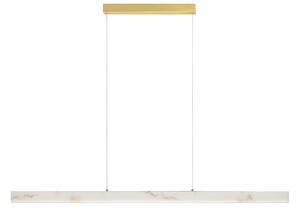 Nova Luce Bílé závěsné LED světlo Vaster 120 cm se zlatým zavěšením