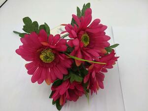 Gerbery, puget, barva červená Květina umělá UK-086
