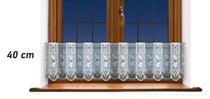 Dekorační vitrážová žakárová záclona AIDATA 40 bílá 300x40 cm (cena za spodní díl) MyBestHome
