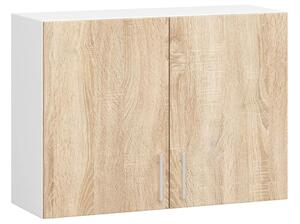 Závěsná kuchyňská skříňka LIMA šířka 80cm výška 58cm v dekoru Dub Sonoma / Bílá
