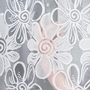 Dekorační krátká vzorovaná záclona na žabky PATRYCJA 160 bílá 300x160 cm MyBestHome