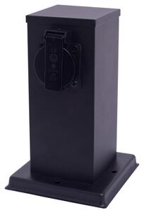 Milagro Venkovní zásuvkový sloupek 1Z 230V IP44 20 cm černá MI2422