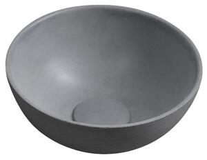 MINOR betonové umývátko na desku, Ø 26cm, šedá