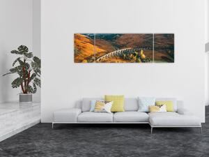 Obraz mostu ve skotském údolí (170x50 cm)