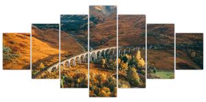 Obraz mostu ve skotském údolí (210x100 cm)