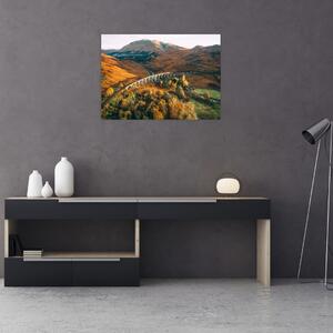 Obraz mostu ve skotském údolí (70x50 cm)