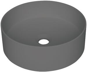 Deante Silia umyvadlo 36x36 cm kulatý na pult antracitová CQS_TU4S