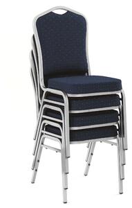 Jídelní židle SCK-66 stříbrná/modrá
