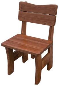 Drewmax MO262 židle - Zahradní židle ze smrkového dřeva, lakovaná 55x55x93cm - Ořech lak