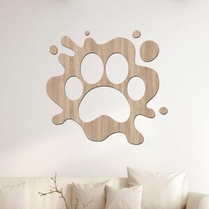 Dřevěná dekorace PSÍ KAŇKA | Rozměry (cm): 40x38 | Zvolte barvu dekoru: Dub Sonoma