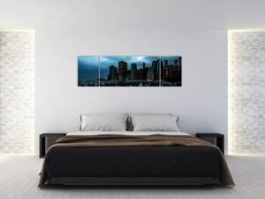 Obraz - Pohled na mrakodrapy New Yorku (170x50 cm)