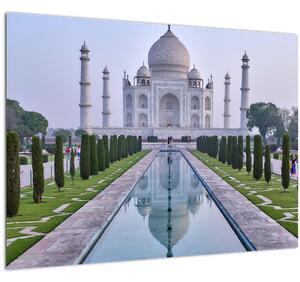 Skleněný obraz - Taj Mahal za východu slunce (70x50 cm)