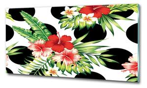 Foto obraz sklo tvrzené Havajské květiny osh-90696840