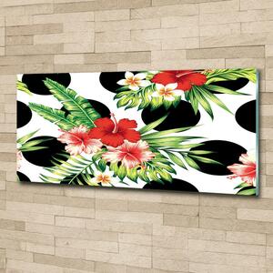 Foto obraz sklo tvrzené Havajské květiny osh-90696840