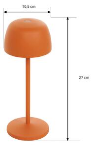 Lindby LED dobíjecí stolní lampa Areitty, oranžová, sada 2 kusů, hliník