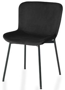 Židle Colby Velvet černý Bluvel 19, matná černá kov