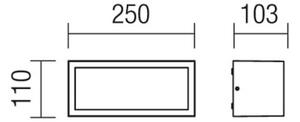 Redo 9899 - Venkovní nástěnné svítidlo BRICK 1xE27/23W/230V IP54 hnědá