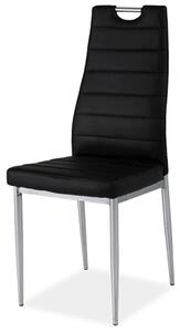 Židle H-260 Chrom, černá ekokůže