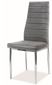 Židle H-261 Chrom, Velvet šedá Bluvel 14